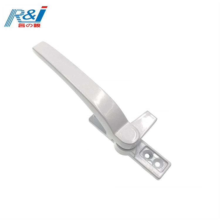 Aluminum Alloy Handle+Zinc Alloy Base Four Hole Thickened Single Point Window Lock Seven Character Handle